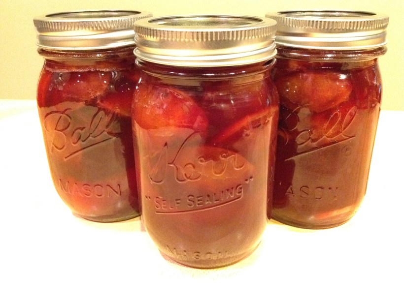Boozy Plums in Jars
